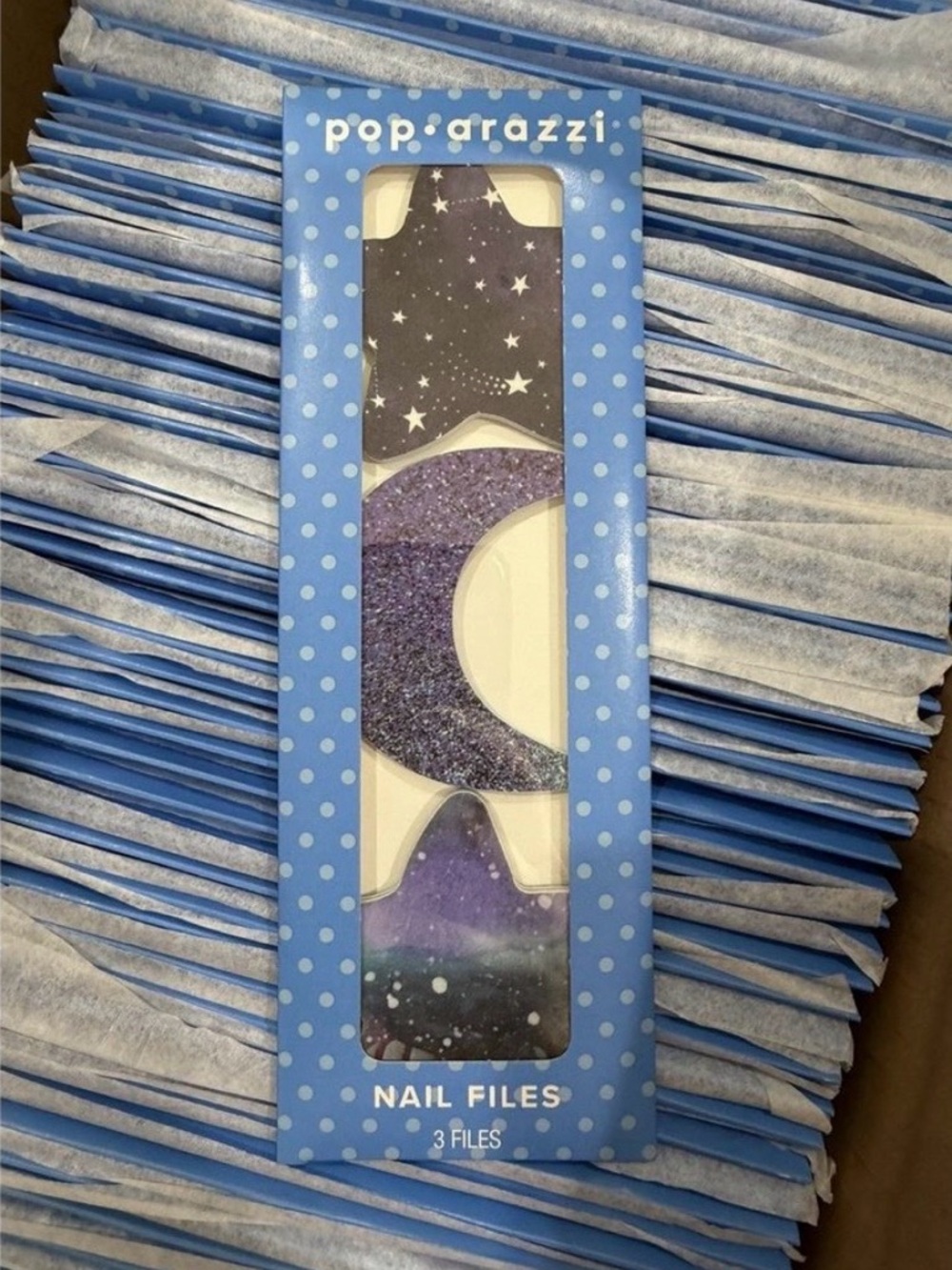 Pop Arazzi‎ Bulk Box 140 Packages 3-Pack Shape Nail Files Cosmetology Nail Care